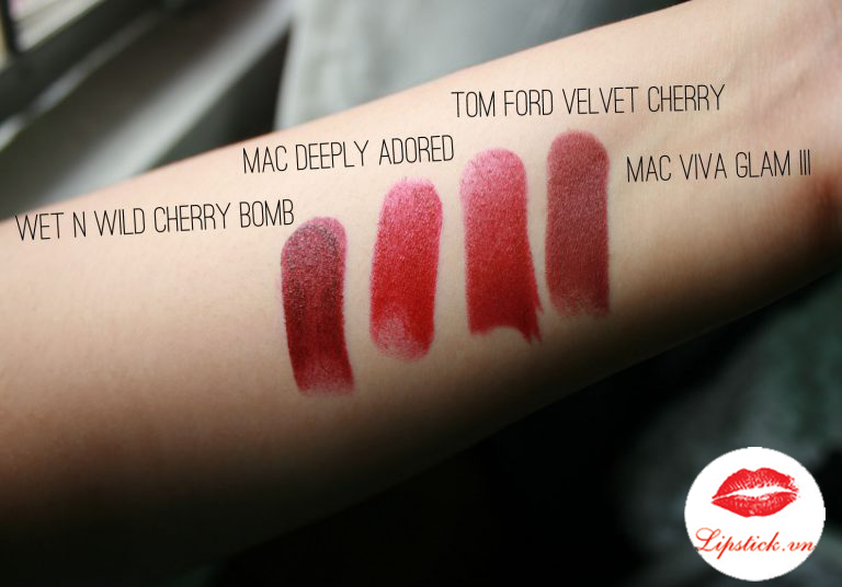 Review son Tom Ford Velvet Cherry 08 màu đỏ rượu vang đầy lôi cuốn ...